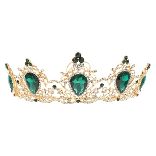 MOTHNUR 1 Stück Brautkrone Für Mädchen Kopfschmuck Diademe Haarschmuck Für Mädchen Und Frauen Festzug Krone Hochzeit Stirnbänder Braut Haarschmuck Party Grüne Legierung von MOTHNUR