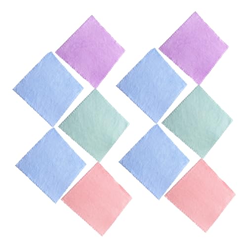 MOTHNUR 10 Stück Mikrofaser Abschminktücher Weiche Fleece Gesichtstücher Sanftes Makeup Entferner Tuch für Damen Kompakt und Langlebig für Reisen und Zuhause Zufällige Zufällige Farbe von MOTHNUR