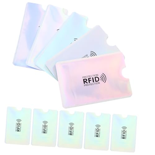 MOTHNUR 10 Stück RFID blockierende Kartenhüllen Schutzhüllen für Ausweis Bankkarten Schutz vor Datenklau Leichtgewichtige Kreditkarten etuis für Damen Männer Reise Alltag von MOTHNUR