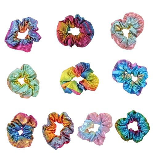 MOTHNUR 10 Stück Teiliges Haargummi Farbverlauf Elastisch und Formbeständig Modische Haarbänder für Damen und Mädchen Vielseitig für Dünnes und Dickes Haar als Ponytail Holder und von MOTHNUR