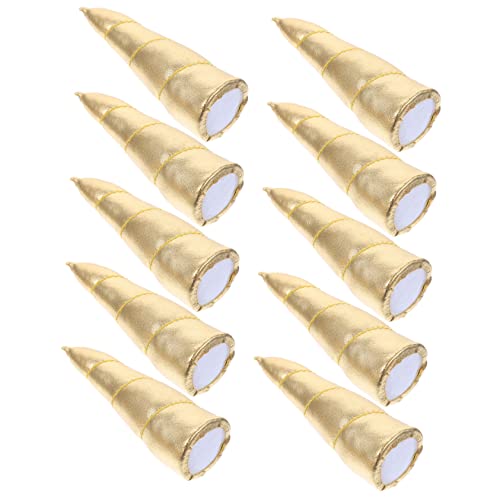 MOTHNUR 10 Stück Teiliges Kompakte DIY Einhorn Horn Haar Accessoires in Gold Langlebige Kostümdekoration für Mädchen Geeignet für Haarspangen Haarbänder Hüte Zufällige Farbe von MOTHNUR