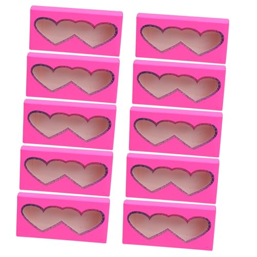 MOTHNUR 10 Stück Teiliges Papier Wimpernbox Herzform Transparenter Sichtfenster Kompakt und Sicher für Falsche Wimpern Aufbewahrung Tragbar für Kosmetiktasche und Handtasche Optimaler MOTHNUR 10 Stück Teiliges Papier Wimpernbox Herzform Transparenter Sichtfenster Kompakt und Sicher für Falsche Wimpern Aufbewahrung Tragbar für Kosmetiktasche und Handtasche Optimaler von MOTHNUR