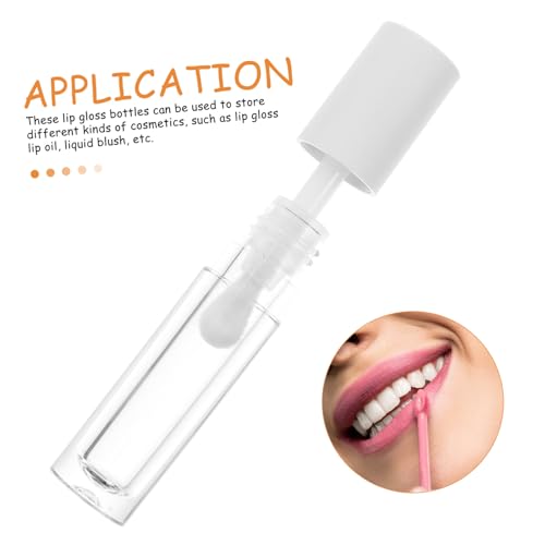 MOTHNUR 10 Stück Transparente Lippenöl Flaschen aus Robustem Abs Wiederbefüllbare Mini Lipgloss Tuben Leichte Reisebehälter für Lip Balm Praktische Aufbewahrung für Damen von MOTHNUR