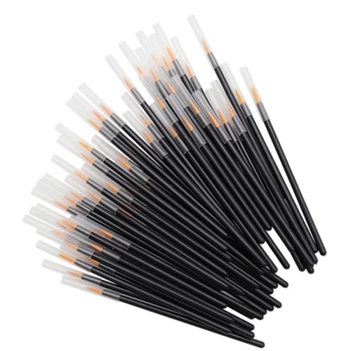MOTHNUR 100 Stück Einweg Eyeliner Pinsel mit Hartem Nylonkopf Feiner Präzisions applikator für Flüssigen Eyeliner Leichter Makeup Pinsel für Professionelle Schminkanwendungen und Tägliche von MOTHNUR
