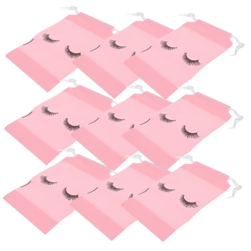 MOTHNUR 100 Stück Kosmetik Beutel mit Kordelzug Wiederverwendbare Makeup Drawstring Bags in Rosa Kompakte Reise Organizer Taschen für Kosmetika Praktische Aufbewahrungstaschen von MOTHNUR