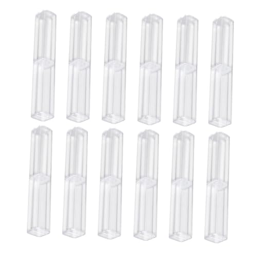 MOTHNUR 12 Stück Teiliges Transparentes Rechteckiges Kunststoff Stifteetui Tragbare Pen Storage Box Robuste Federmappe zum Schutz vor Schmutz und Stößen Praktisches Schreibwaren Organizer von MOTHNUR