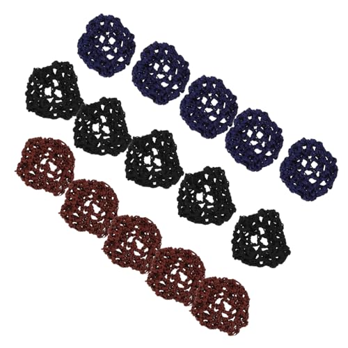 MOTHNUR 15stücke Haarnetze Für Damen Elastische Dutt-abdeckungen Handgefertigt Für Ballett Tanz Eislaufen Haar-accessoires Braunes Duttnetz von MOTHNUR