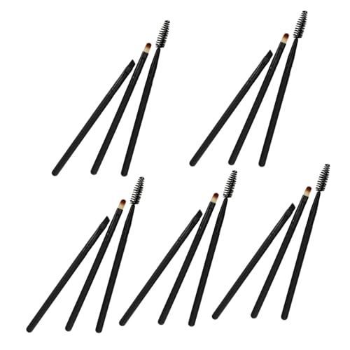 MOTHNUR 15 Stück Teiliges Make up Pinselset für Frauen Inklusive Augenbrauen Lippen Wimpernpinsel Professionell und Vielseitig Geeignet für Anfänger und Profi Schwarze Kosmetikwerkzeuge von MOTHNUR