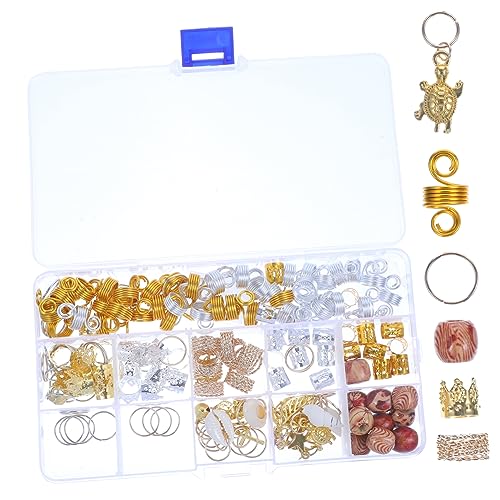MOTHNUR 158stücke Teiliges Dreadlocks Schmuckset Farbenfrohe Haarschmuck-accessoires Für Zöpfe Dreadlocks Dekoration Pendants Für Haare Und Bart Vielseitige Formen Und Designs von MOTHNUR