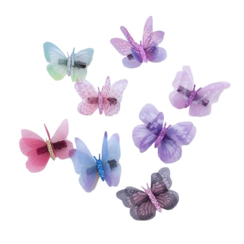 MOTHNUR 16 Stück Teiliges Bunte Haarspangen für Mädchen Doppellagige Schmetterling designs aus Leichtem Material Fester Sitz Modische Haarklammern für Party Festtage Zufällige Farbe von MOTHNUR