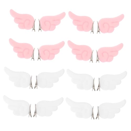MOTHNUR 16 Stück Teiliges Plüsch engelsflügel Haarklammer Weiche Haarspangen für Mädchen und Frauen Süßer Haarstyling halter für Alltag Cosplay Party und Festivals von MOTHNUR