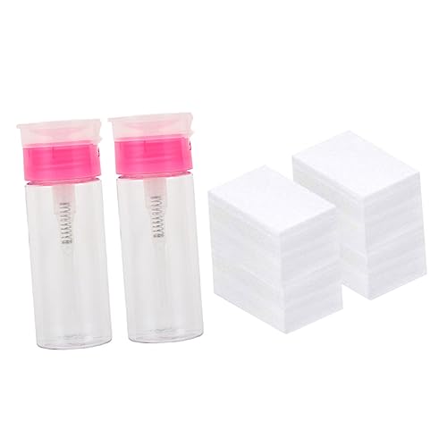 MOTHNUR 1satz Nagellackentferner Pumpflasche Set Mit Weicheren Entferner-pads Leere Druckpumpflaschen Für Nagellack Make-up Entferner Und Toner Praktische Reinigungsflaschen Für von MOTHNUR