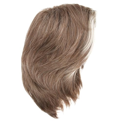 MOTHNUR 1stück Herren Kurze Gerade Perücke Retro Stil Synthetisches Haarstück Mit Netzkappe Farbverlauf Bequem Für Täglichen Gebrauch Für Cosplay Und Feste von MOTHNUR