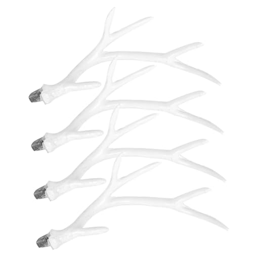 MOTHNUR 2 Paare Filz Rehgeweih Stirnband DIY Weihnachtsdeko Antler Embellishments für Kostüm und Festtagskopfschmuck von MOTHNUR