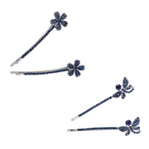 MOTHNUR 2 Paare Strassbesetzte Schmetterling Haarspangen Damen Glitzernde Haarclips Elegant Damen Haaraccessoires Geschenkidee für Mädchen und Frauen von MOTHNUR