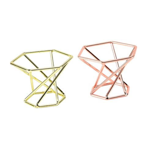 MOTHNUR 2 STÜCK Powder Puff Halter Goldfarben Stilvolles Make Up Schwamm Aufbewahrungsregal Schnelltrocknend Langlebig Platzsparend für Damen und Mädchen von MOTHNUR