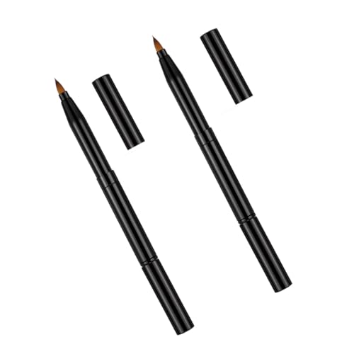 MOTHNUR 2 STÜCK Praktischer Make Up Pinsel Doppelkopf Einziehbar mit Kunststoffgriff für Lippenstift Eyeliner Augenbrauen und Concealer Multifunktional und Tragbar für Tägliches Schminken von MOTHNUR