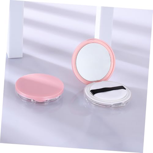 MOTHNUR 2 Sätze Makeup Sponge Storage Box mit Lockerem Puderbehälter Kompakte Puderquaste Aufbewahrungsbox für Frauen Tragbar Leicht mit Elastischem Netz und Silber Set von MOTHNUR