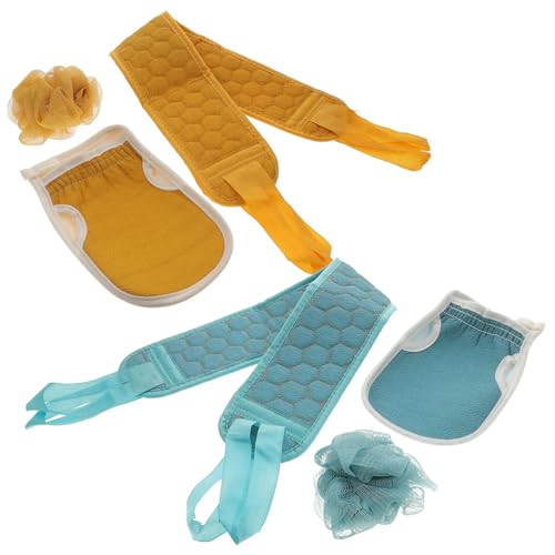 MOTHNUR 2sätze Körperpflege-handtücher Mit Massagehandschuhen Und Peeling-bällen Effektive Hautreinigung Leicht Und Kompakt Für Handgrößen Für Tägliche Anwendung Im Badezimmer von MOTHNUR