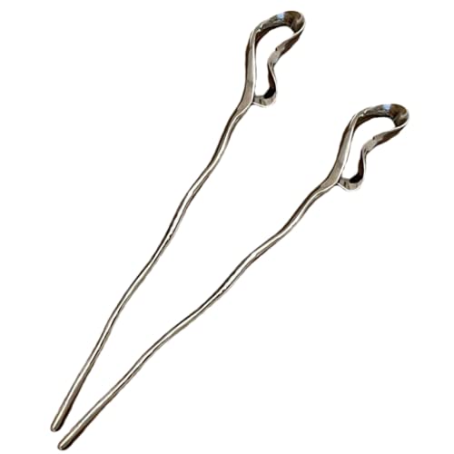 MOTHNUR 2 Stck Chinesische Haarnadeln Metall Haarschmuck Unregelmäßige Form Haarnadel für Frauen Styling Zubehör von MOTHNUR