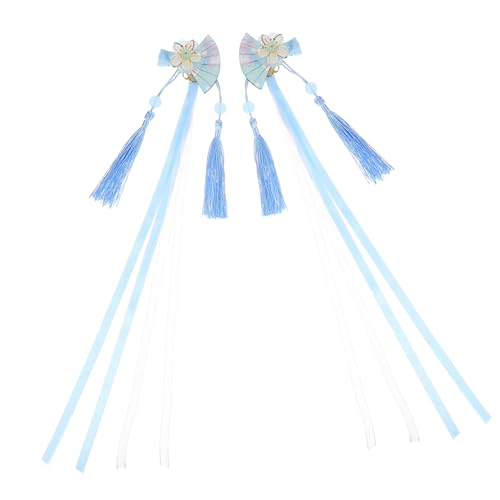 MOTHNUR 2 Stck. Japanische Haarklammern mit Blumen Quasten und Fächer-dekor Elegante Haarspangen für Damen Japanischer Stil Geeignet für Alltag Party Dating und Besondere Anlässe von MOTHNUR