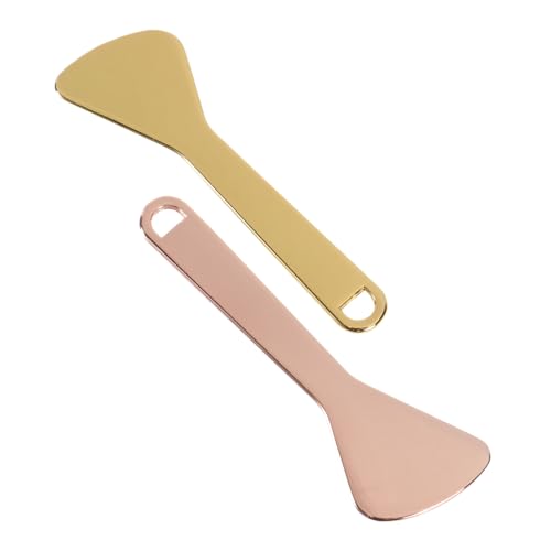MOTHNUR 2 Stück Augencreme Löffel aus Langlebigem Material mit Glatter Oberfläche Praktischer Kosmetikspatel für Gesichtspflege Erleichtert Augenmassage und Hautermüdung Kompakt Tragbar von MOTHNUR