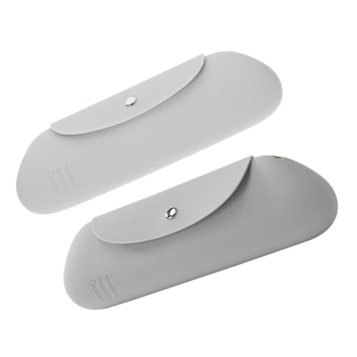 MOTHNUR 2stücke Silikon-Make-up-pinselhalter Reise-Kosmetiktasche Pinsel-Aufbewahrungstasche Tragbarer Organizer Für Kosmetikpinsel Staubabweisend Für Beauty-Essentials Für Reisen Und von MOTHNUR