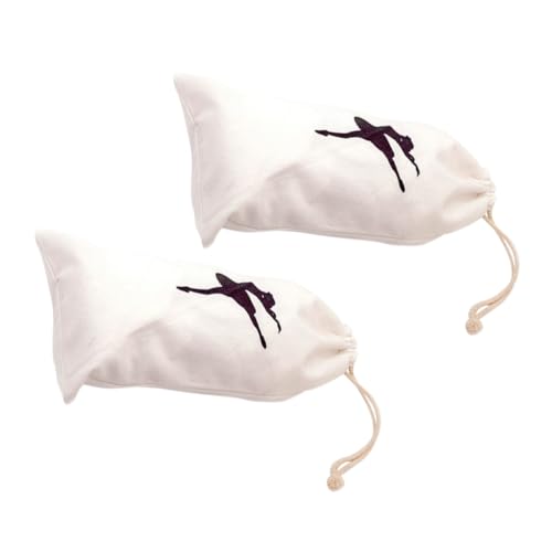 MOTHNUR 2 Stück Canvas Ballettschuh Beutel Atmungsaktiver Kordelzug Beutel für Spitzenschuhe Langlebige Verschleißfeste Aufbewahrungstasche für Ballett Tanzschuhe Geeignet für Mädchen und von MOTHNUR