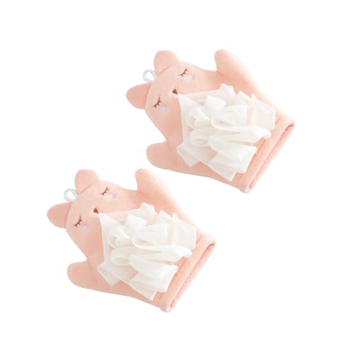 MOTHNUR 2 Stück Duschhandschuhe Sanfte Peeling handschuhe und Schwamm für Junge Mädchen Weich Hautfreundlich Sparsam mit Seife Maschinenwaschbar mit Praktischem Aufhänger für Empfindliche von MOTHNUR