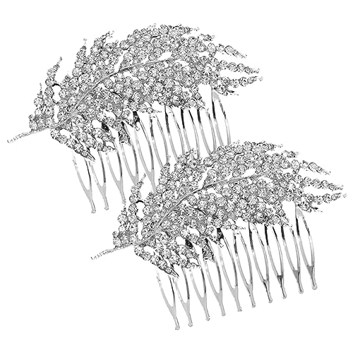 MOTHNUR 2 Stück Eleganter Haarkamm aus Langlebiger Legierung mit Funkelnden Strasssteinen Dekorativer Steckkamm für Damen Sicherer Vielseitiger Brautschmuck für Hochzeit Geburtstag Party von MOTHNUR