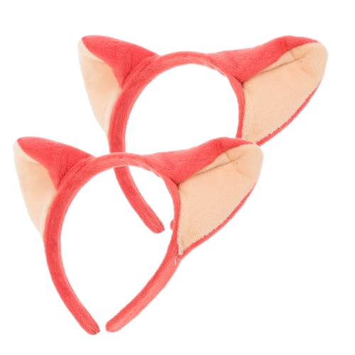 MOTHNUR 2 Stück Fuchsohren Haarreif Teilig Süßes Tier Design Langlebig und Bequem für Mädchen Cosplay und Make Up Zubehör Niedlicher Fuchs Kostüm Kopfschmuck von MOTHNUR