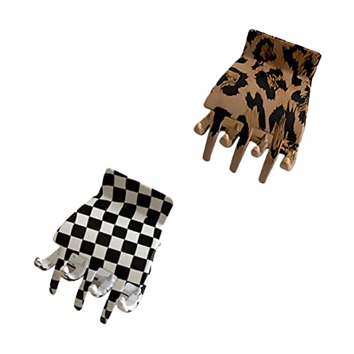 MOTHNUR 2stücke Karierte Haarklammer Plaid Muster Haar Klaue Clips Für Frauen Mädchen Pferdeschwanz Dekoration Einfach Anbringen von MOTHNUR