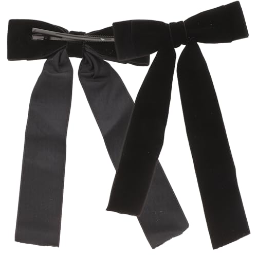 MOTHNUR 2 Stück Haarspangen mit Großem Samt Schleifenhaarclip Langes Design Haarklammern für Damen Robustes Material Auffälliges Accessoire für Geburtstag und Party von MOTHNUR