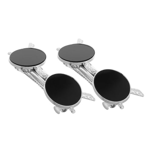 MOTHNUR 2 Stück Metal Haarspangen Sonnenbrillenform Robuste Schwarze Haarklammern für Damen und Mädchen Vielseitige Stylische Haarclips mit Sicherem Griff Modische Metall Haaraccessoires von MOTHNUR