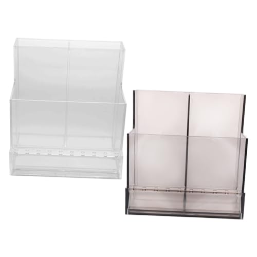MOTHNUR 2 Stück Nagelfräser Aufbewahrungsbox Transparent Teilig Nagelbohrer Halter mit Reihigem Stecksystem für Maniküre Salon und Heimgebrauch Nagelbohrer Organizer von MOTHNUR