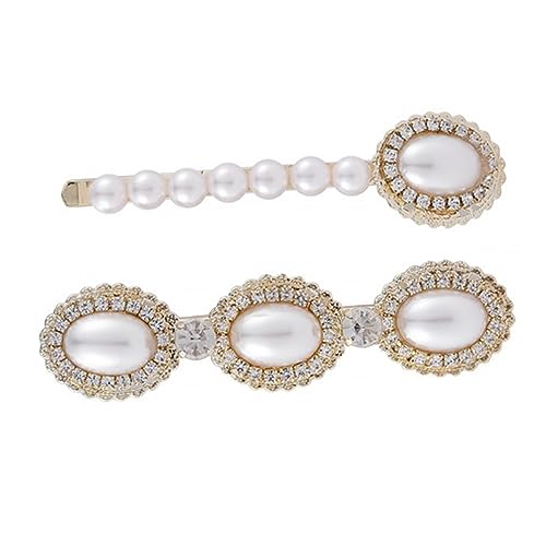 MOTHNUR 2stücke Vintage Haarklammern Mit Perlenverzierung Für Damen Retro Haarclips Geeignet Für Jeden Haartyp Zufälliger Stil von MOTHNUR