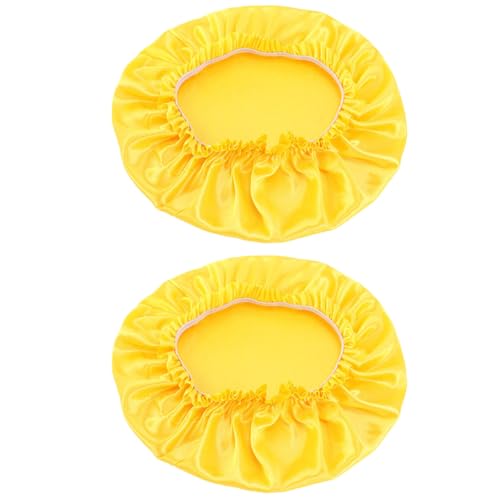 MOTHNUR 2 Stück Runde Schlafmütze aus Weichem Glänzendem Kunstseidenstoff Haarschonend und Komfortabel für Damen als Beauty Haarschutzmütze für Nacht und Salongebrauch Gelb MOTHNUR 2 Stück Runde Schlafmütze aus Weichem Glänzendem Kunstseidenstoff Haarschonend und Komfortabel für Damen als Beauty Haarschutzmütze für Nacht und Salongebrauch Gelb von MOTHNUR