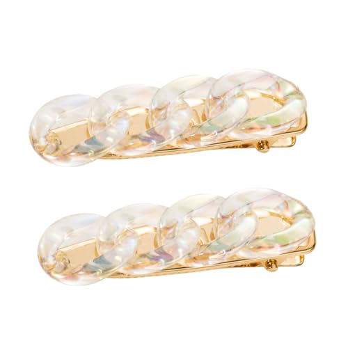 MOTHNUR 2 Stück Teiliges Acryl Ketten haarclip Modische Einfache Haarklammer für Frauen Vielseitig für Dickes und Dünnes Haar Rutschfester Halt Eleganter Haarschmuck für Alltag und von MOTHNUR