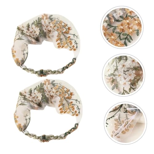 MOTHNUR 2stücke Stirnband Für Frauen Mit Stickerei Elastisch Und Bequem Zum Haare Stylen Und Binden Langlebig Und Robust von MOTHNUR