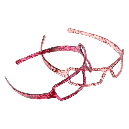 MOTHNUR 2 Stück Teiliges Damen Stirnband mit Kreativem Brillendesign Modisch und Bequem für Gesichtspflege Styling und Alltag Rutschfestes Haarband für Frauen und Mädchen Farblich von MOTHNUR