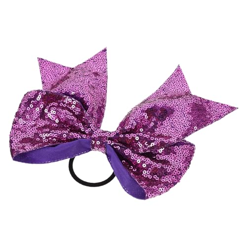 MOTHNUR 2 Stück Teiliges Haargummi mit Übergroßer Pailletten Schleife Elastische Haargummis für Mädchen Glattes Haarband Ponytail Halter für Alltag Party Schule und Freizeit von MOTHNUR