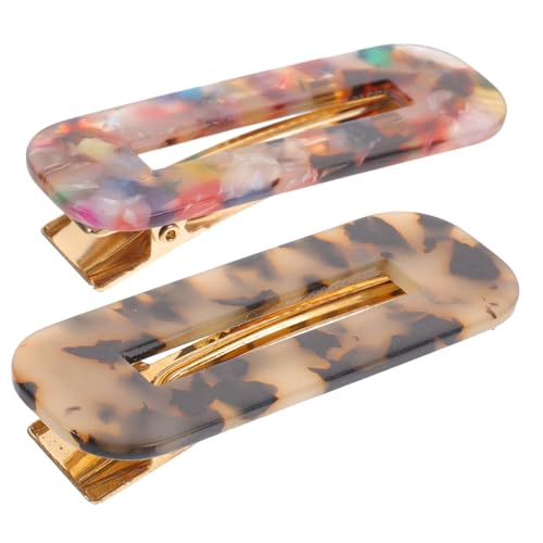 MOTHNUR 2 Stück Teiliges Haarspangen Buntem Acryl Einfache Duckbill designs Modische Haarclips für Mädchen Teenager und Frauen Geeignet für Partys Styling und Geschenke von MOTHNUR