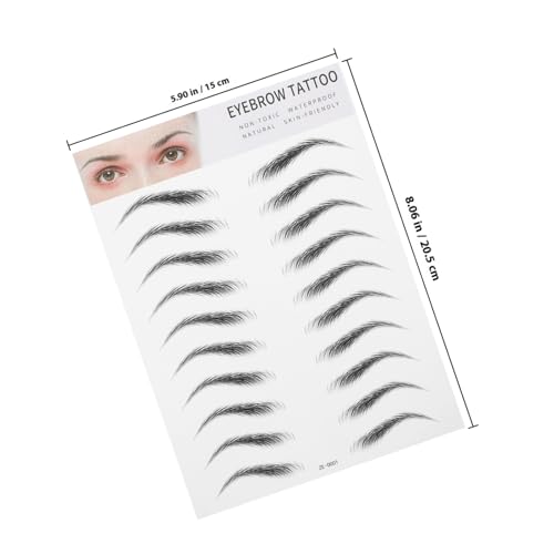 MOTHNUR 2 Stück Teiliges Imitation Augenbrauen Sticker Natürlich Wirkende Künstliche Härchen Schnelle Anwendung Hautfreundlich Geeignet für Männer und Frauen Langlebig Einfache von MOTHNUR