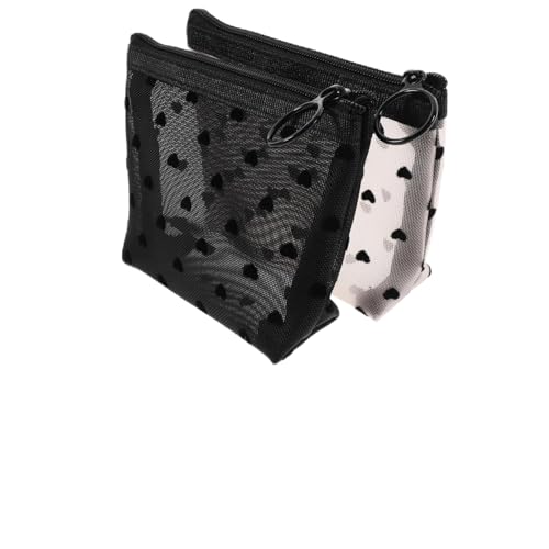 MOTHNUR 2 Stück Teiliges Kleine Kulturbeutel mit Reißverschluss Leichte Nylon Mesh Kosmetiktaschen für Damen Mädchen Atmungsaktive Make up Organizer für Reisen Camping Vielseitig von MOTHNUR