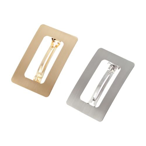 MOTHNUR 2 Stück Teiliges Metall haarspangen Große Rechteckige Hohle Haarclips aus Damen Haarschmuck Leicht Rutschfest für Kurze und Lange Haare von MOTHNUR