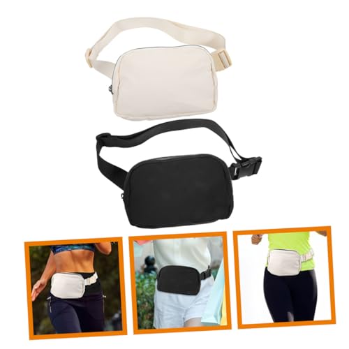 MOTHNUR 2 Stück Teiliges Mini Waist Pack Bauchtasche für Damen und Herren Verstellbarer Gurt Leichte Hüfttasche zum Wandern Laufen Reisen und Alltag Vielseitig Einsetzbar Langlebiges von MOTHNUR