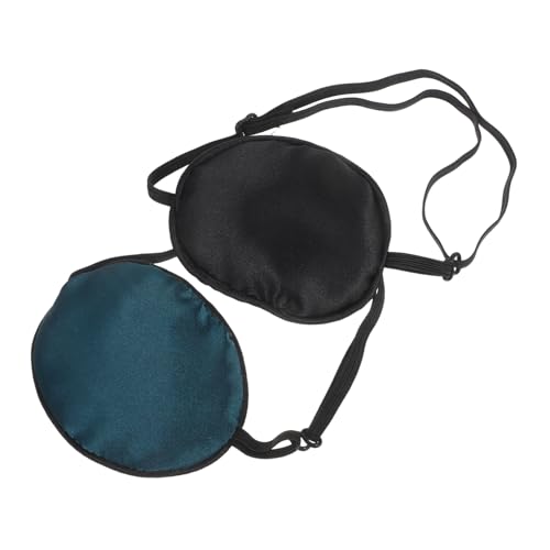 MOTHNUR 2 Stück Verstellbare Piraten-augenklappe Weiche Atmungsaktive Ein-augen-maske für Erwachsene Effektive Lichtblockierung bei Amblyopie Wiederverwendbar für Halloween-kostüme von MOTHNUR