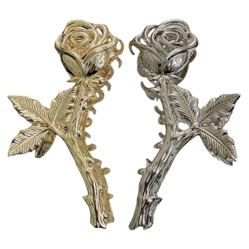MOTHNUR 2 Stück Vintage Metall Haarklammern Rosen Design Dekorative Haarklammern für Frauen Geeignet für Dünnes und Dickes Haar Zuverlässige Haaraccessoires zum Fixieren und Stylen von MOTHNUR