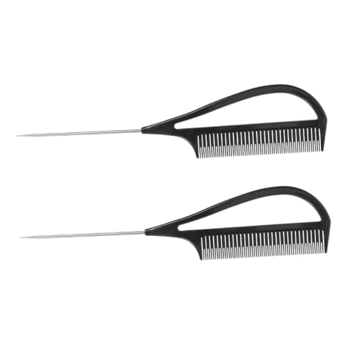 MOTHNUR 2 Stücke Haarkämme mit Metallstift Präzise Haarabteil und Färbewerkzeuge für Damen zum Färben und Stylen von Haaren Langlebig und Tragbar von MOTHNUR