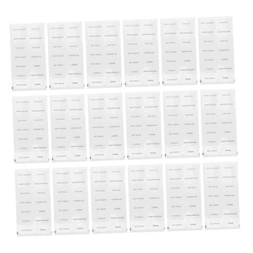 MOTHNUR 20 Blatt Teiliges Selbstklebende Flaschenetiketten aus PVC Transparente Reisegrößen Aufkleber für Glasflaschen Wasserfeste Badetiketten für Shampoo Duschgel Kosmetik zur von MOTHNUR